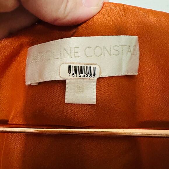 Caroline Constas Vivian Asymmetric Ruffled Floral Silk Chiffon Dress size Medium - Picture 10 of 16